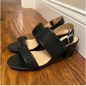 Black Woven Sandals - NEW!